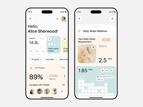 Health Monitoring App by Awsmd on Dribbble Massage App, Health App Design, Nutrition App, Ui Ux 디자인, Ui Design Trends, Wellness Apps, Health Images, Mobile App Design Inspiration, App Interface Design