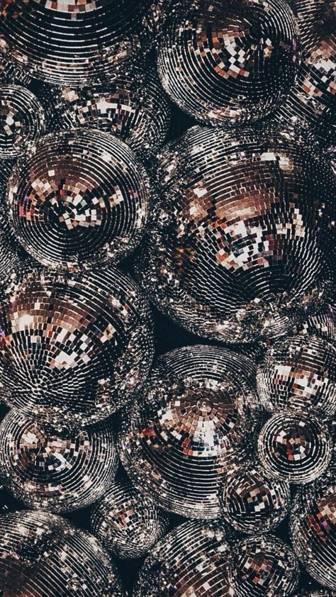 Black Wallpapers Tumblr, Disco Aesthetic, Ball Aesthetic, Wallpaper Iphonewallpaper, Mac Wallpaper, Silver Background, Cute Pastel Wallpaper, Disco Balls, Aesthetic Phone