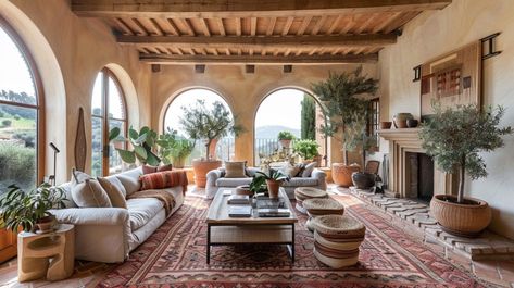 15 Best Mediterranean Villa Room Designs - Marry Design Mediterranean Farmhouse, Poolside Lounge, Mediterranean Villa, Zen Room, Game Room Family, Mediterranean Landscaping, Loft Room, Italian Villa, Coastal Bedroom