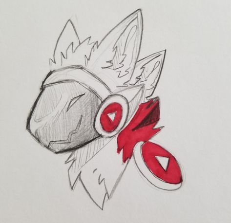 Protogen Head Reference, How To Draw Protogen, Protogen Sketch, Protogen Drawing, Dragon Puppet, Creature Drawings, Creature Concept Art, Arte Animal, Drawing Artwork