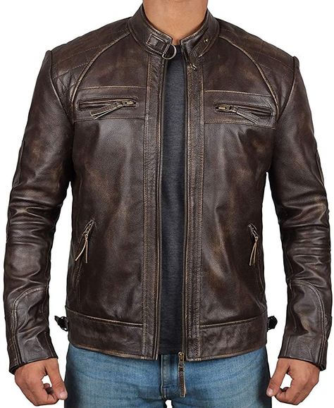 Dark brown leather jacket