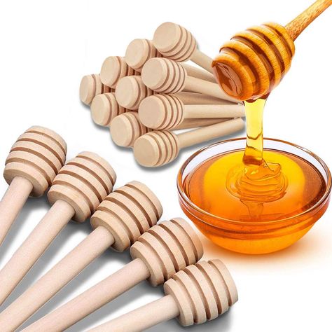 PRICES MAY VARY. Safety & Durable：50 PCS mini 3 inch wood honey dipper sticks made with 100% natural wood, food-grade safe and durability. Easy to Clean & Reusable：The grooves on these wooden dippers help you easily collect and dispense honey from the jar. This honey stick can be used to dispense drizzle honey, maple syrup, blackstrap molasses, melted chocolate, caramel，fruit syrup and more. collect and dispense honey from the jar. This honey dipper can be used to dispense drizzle honey, maple s Honey Party Favors, Honey Wand, Honey Stirrer, Honey Jar Wedding Favors, Honey Dispenser, Kitchen Christmas Gifts, Honey Jars, Wedding Shower Party, Honey Candy