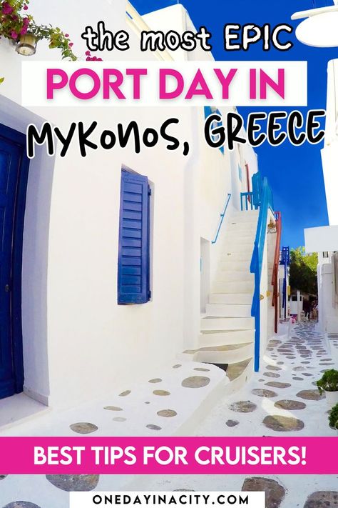 Epic port day in Mykonos, Greece Greek Cruise, Greek Isles Cruise, Greece Bucket List, Greece Cruise, Things To Do In Santorini, Greece Destinations, Greece Honeymoon, Places In Greece, Greece Photography