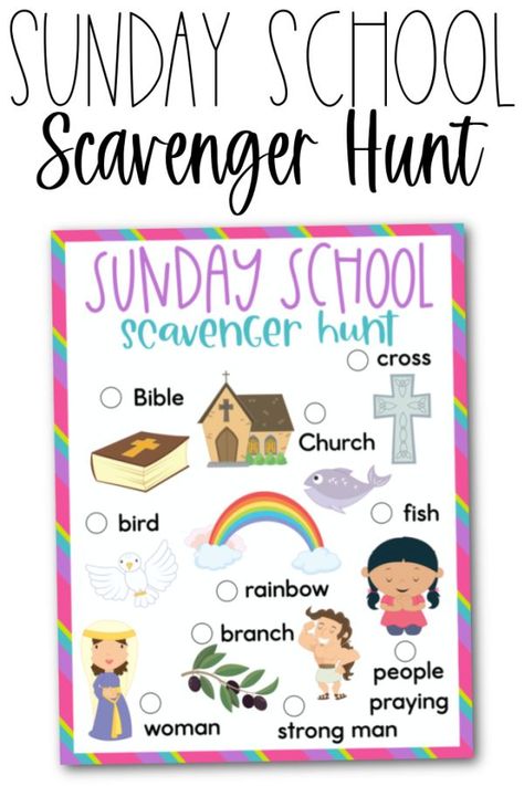 Church Scavenger Hunt Ideas For Kids, Sunday School Scavenger Hunt For Kids, Bible Scavenger Hunt For Kids, Sunday School Lessons For Elementary Age, Church Scavenger Hunt, Scavenger Hunt Ideas For Kids, Preschool Scavenger Hunt, School Scavenger Hunt, Scavenger Hunt Ideas