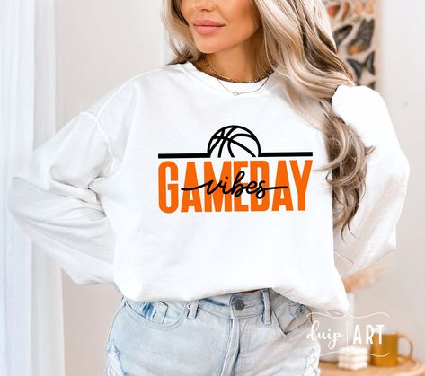 Basketball Cricut Shirts, Sports Shirts Ideas, Basketball Mom Svg, Game Day Svg, Sports Vinyl, Svg For Shirts, Svg Sublimation, Basketball Svg, Png Cricut