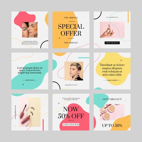 Simple Abstract Offer Grid Instagram Post Abstract Instagram Post, 3 Grid Instagram Post, Photo Grid Design, Grid Instagram Post, Instagram Post Background, Instagram Grid Template, Post Background, Grid Instagram, Instagram Marketing Plan