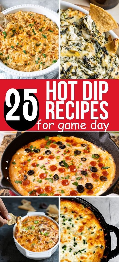 We've gathered up the best hot dip recipes for parties! Hot dips take the spotlight as our go-to choice for every party. From pizza dip, Rotel dip and buffalo chicken dip, we've got oven-baked varieties, and slow cooker dips too! Hot Dip For Party, Hot Dip Recipes For Parties, Hot Dips For Thanksgiving, Crockpot Cheese Dip Recipes, Hot Dips For Parties Crock Pots, Crockpot Dips For Parties Easy, Hot Party Dips, Hot Dips For Parties Appetizers, Best Hot Dip