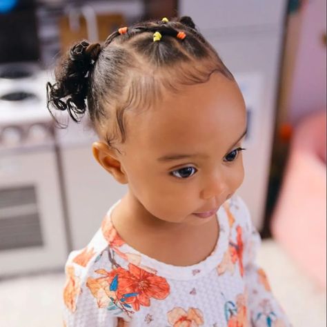 Hair Styles For One Year Old, 8 Month Old Hair Styles, Cute One Year Old Hairstyles Black, Easy One Year Old Hairstyles, Hairstyles For 8 Month Old Baby Girl, Cute Baby Hairstyles 1 Year, Easy Hairstyles For Toddlers Girls Black, Hairstyles For Short Curly Hair Kids, Baby Black Girls Hairstyles Natural