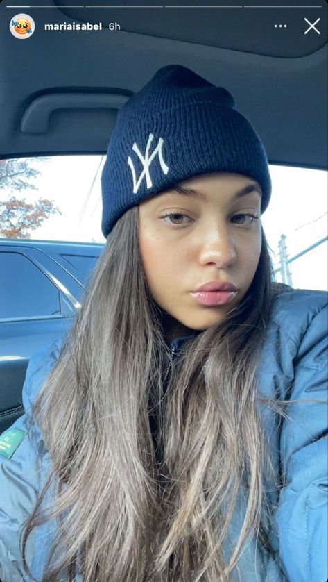 Cara Maria Sorbello, Maria Isabel Instagram, New Era Beanie, Beanie Outfit, Aaliyah, New Era, Influencer, Instagram Story, Trucker Hat