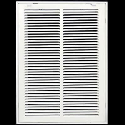 (eBay) 14" X 20" Steel Return Air Filter Grille for 1" Filter - Easy Plastic Tabs for Hvac Duct, Floor Registers, Air Vent Covers, Air Duct, Emergency Prepping, Grill Cover, Mesh Screen, Ventilation System, Shrink Wrap