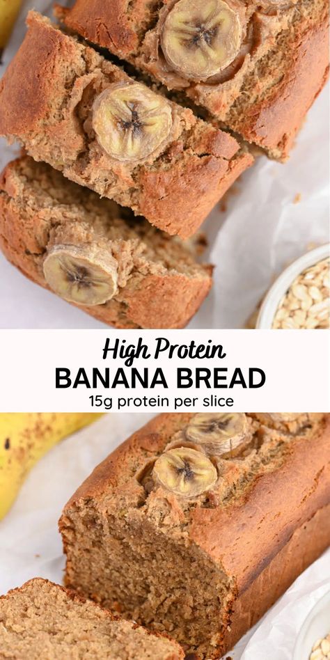 Banana Recipes Protein Powder, Healthy Banana Bread With Protein Powder, Almond Flour Protein Banana Bread, Banana High Protein, Healthy Low Cal Banana Bread, Single Serve Protein Banana Bread, Protein Peanut Butter Banana Bread, Protein Pound Cake, High Protein Low Carb Banana Bread