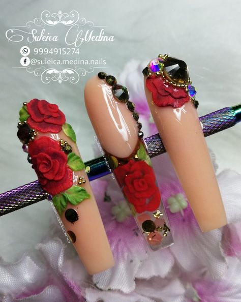 40 Best Spring 2024 Gel Nails to Inspire You 2024 | Spring Nail 3d Rose Nails, Summer Nails Art Designs, Colourful Acrylic Nails, Nail Designs Bling, Summer Nails Art, 3d Nail Designs, 3d Nail Art Designs, Nails Art Designs, Elegant Nail Art