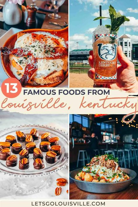 13 Famous Louisville (& Kentucky) Foods You Have to Try - Let's Go Louisville Louisville Kentucky Things To Do In, Louisville Kentucky Restaurants, Kentucky Restaurants, Kentucky Food, Louisville Restaurants, Bourbon Tour, Sushi Pizza, Kentucky Vacation, Bourbon Balls