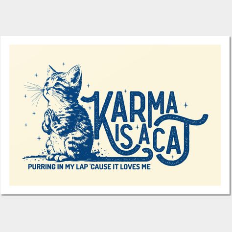 Looking for the idea for Karma is a cat, Taylor Swift, Midnight Album Lyrics. This design features an illustrated praying cat with beautiful fonts, complete with an typography karma is a cat. This design is perfect for taylor swift lovers, swiftie, swifties, or anyone who fans of taylor swift. It will make a great addition to any room, office or living space as a poster, t-shirt, mug or any other merchandise. The design is simple yet eye-catching, and it will be a great conversation starter. don Praying Cat, Cat Taylor Swift, Midnight Album, Taylor Swift Midnight, Karma Is A Cat, Taylor Swift Aesthetic, All About Taylor Swift, Beautiful Fonts, Cat Posters