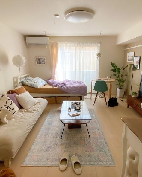 Ideas Studio Apartment, Small Studio Apartment Decorating, Cozy Studio Apartment, Studio Apartment Living, Small Apartment Bedrooms, Studio Apartment Design, Deco Studio, Small Studio Apartment, Studio Apartment Ideas