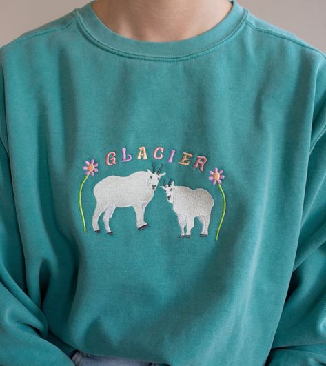 The Mountain Goats, National Park Sweatshirt, Travel Sweatshirt, Kalispell Montana, Mountain Goats, Seafoam Color, Nautical Tattoo, Big Bend National Park, Comfort Colors Sweatshirt