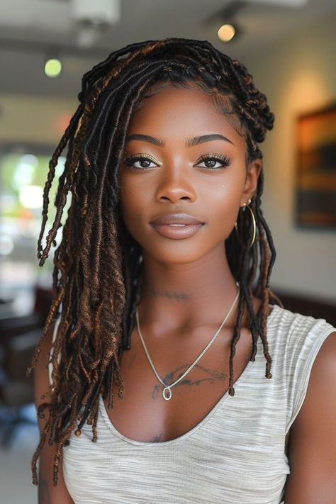 Bohemian Dreads, Fine Natural Hair, Cyberpunk Female, Embrace Natural Beauty, Natural Hair Art, African American Culture, Coily Hair, Brown To Blonde, African Hairstyles