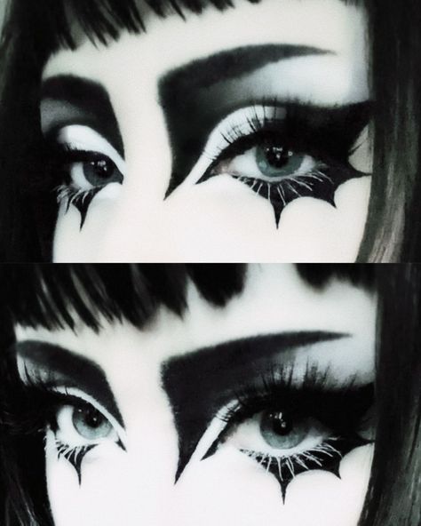 trad goth makeup 🃏 Traditional Gothic Makeup, Gothic Doll Makeup, Trad Goth Makeup Template, Gothic Eyebrows, Trad Goth Eye Makeup, Traditional Goth Makeup, Occasional Makeup, Goth Eyebrows, Eye Makeup Inspo