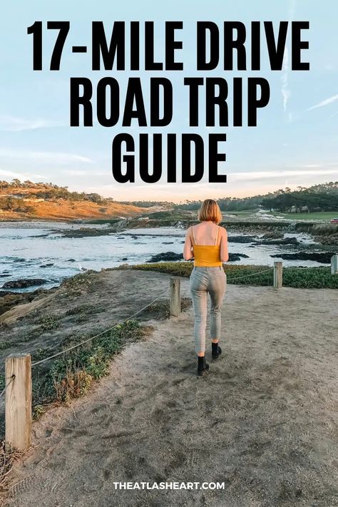 Your complete guide to doing a 17-Mile Drive road trip! The 17-Mile Drive in California is one of the top-rated things to do in Monterey, California. Our ultimate road trip guide goes through the best 17-Mile Drive stops, including the famous Lone Cypress Tree, what to do in Pebble Beach, California, and practical tips on how to get the most out of this spectacular mini road trip along the beautiful California coastline. #17miledrive #pebblebeach #monterey #carmel #centralcalifornia What To Do In Monterey Ca, 17 Mile Drive Monterey, 17 Mile Drive California, Monterey Beach, Pebble Beach California, Lone Cypress, 17 Mile Drive, Honeymoon On A Budget, Beach Road Trip