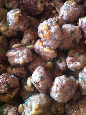 Armenian Meatballs Armenian Meatballs, Ground Veal, Plum Sauce Recipe, Mediterranean Meatballs, Sour Plum, Georgian Food, Chopped Steak, Armenian Recipes, Plum Sauce