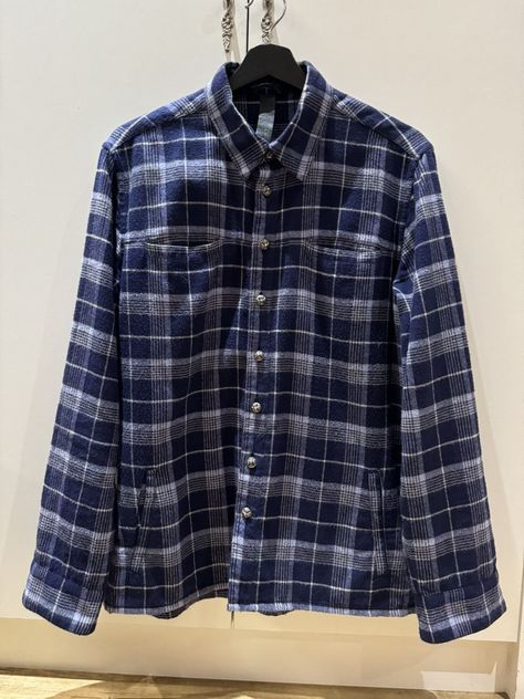 Chrome Hearts Flannel Checked LS Shirt Chrome Hearts Flannel, Chrome Hearts Shirt, Youtube Logo, Heart Top, Men's Tops, Chrome Hearts, Blue Color, Mens Tops, Quick Saves