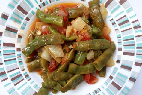 Greek Green Beans, Middle Eastern Recipes Arabic Food, Slow Cooker Green Beans, Italian Green Beans, Braised Greens, Vegetarian Stew, Okra And Tomatoes, Slow Cooker Stew, Green Beans And Tomatoes