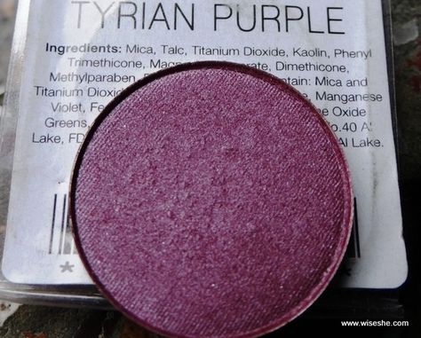 Coastal-Scents-Hot-Pot-Tyrian-Purple-A deep, reddish-purple hue with a silver, shimmer finish. Tyrian Purple Aesthetic, Tyrian Purple, Dreamer Trilogy, Shaded Summer, Purple Names, Soft Summer Palette, Summer Eyes, The Letter B, Reddish Purple