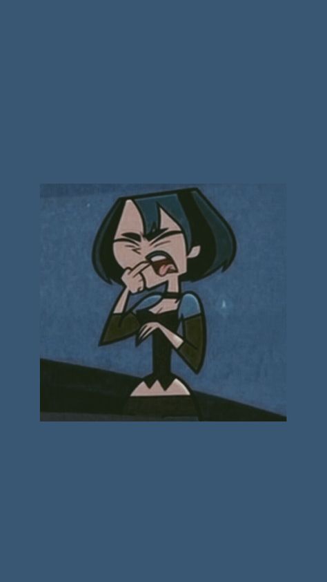 Blue Cartoon Characters Aesthetic, Dark Cartoon Aesthetic, Blue Aesthetic Cartoon, Gwen Tdi Wallpaper, Total Drama Island Wallpaper Iphone, Gwen Tdi Aesthetic, Gwen From Total Drama Island, Blue Cartoon Wallpaper, Total Drama Island Characters Aesthetic