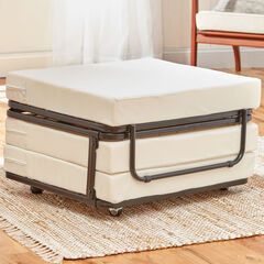 Furniture: Bedroom, Living Room & Kitchen | Brylane Home Sleeper Ottoman, Backless Stools, Living Room Bench, Ottoman Bed, Comfort Mattress, New Beds, Nesting Tables, Ottoman Bench, Foam Mattress