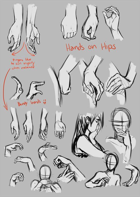 Relaxed hands by moni158 Comic Sketch, Hand On Hip, Drawing Hands, Drawing Lesson, Hand Drawing Reference, Hand Reference, Drawing Style, Small Drawings, Have Inspiration