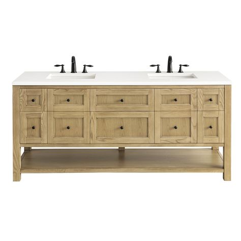 PRICES MAY VARY. Included Components: Covered under James Martin Vanities' 1 year limited and a 1 year limited commercial Ash and poplar vanity cabinet with 2 doors, 4 drawers and 2 shelves Cabinet Features: Constructed from ash wood, poplar, plywood and veneers providing a lifetime of durabiltiy Cabinet bottoms, sides, and shelves are constructed from 1/2" (13mm) thick multi-layered plywood with stain-grade wood veneers Free standing installation vanity is seated on the floor with wall anchors, Bamboo Organizer, Electric Outlets, Black Knobs, Modern Farmhouse Lighting, Mission Furniture, James Martin Vanity, Double Sink Bathroom, Double Basin, Double Sink Vanity