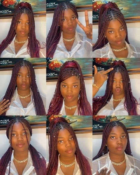 Knotless Box Braids Packing Styles, Knotless Braids Different Styles, Pack Braids Style, How To Style My Knotless Box Braids, How To Style Knotless Twist, Different Hairstyles With Knotless Braids, Knotless Braids Styles Long, Ways To Styles Braids, How To Pack Your Knotless Braids