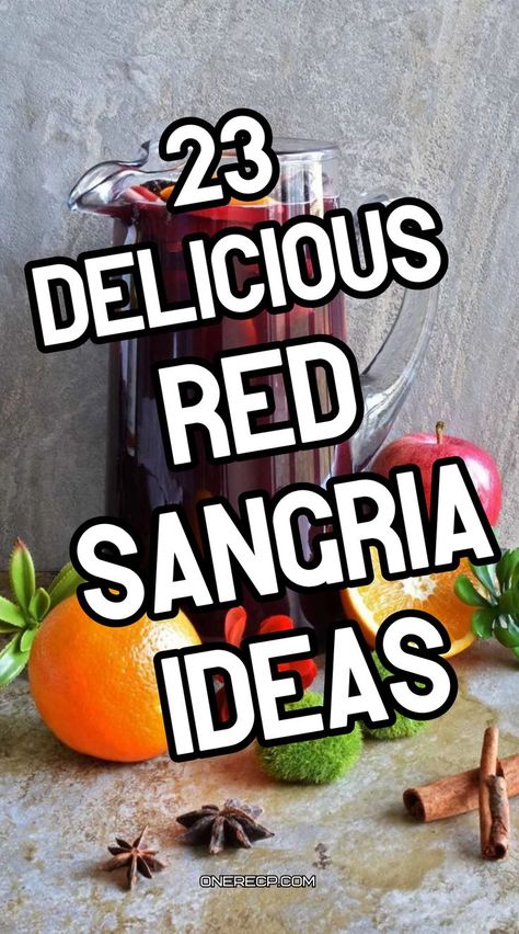 Sip into paradise with 23 delicious red sangria ideas, perfect for any gathering! Visit our site for refreshing recipes to elevate your celebrations. Red Sangria Recipes Without Brandy, Sangria With Red Wine, Sweet Red Wine Sangria, Traditional Sangria Recipes, Sweet Red Sangria Recipes, Sweet Sangria Recipes Easy, Red Sangria Recipes With Brandy, Easy Red Sangria Recipes, Winter Sangria Recipes Red