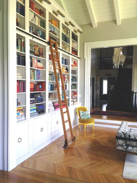 The Library Bookshelves! - Juniper Home Floor To Ceiling Bookshelves, Library Bookshelf, Unique Bookshelves, Home Library Rooms, Library Bookshelves, Cool Bookshelves, Library Bookcase, Library Wall, Home Library Design