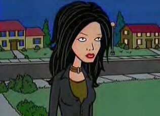 Black Hair With Long Bangs, Trent Lane, Hair With Long Bangs, Woman With Long Black Hair, Daria Morgendorffer, Black Red Hair, Red Streaks, Jet Black Hair, Love Interest