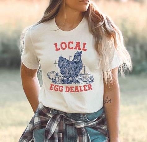 Farm T Shirt, Funny Country, Farm Tees, Support Local Farmers, Chicken Shirt, Farmer Shirt, Chicken Lady, Chicken Shirts, Retro Tops