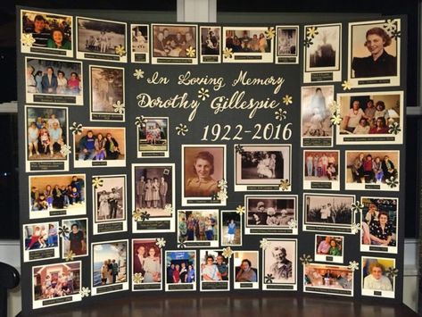 In Loving Memory Poster Board Ideas, Memory Board For Birthday, Picture Memory Boards, Picture Boards For Birthdays, Memory Boards For Funerals Ideas, Memorial Collage Ideas, Picture Boards For Funerals Ideas, Memorial Photo Board, Memorial Photo Ideas