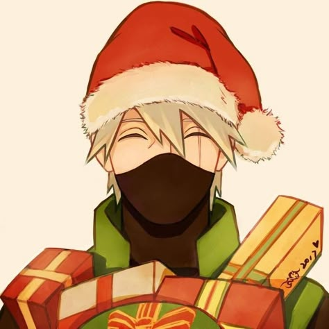 Hatake Clan, Lets Make Love, Anime Christmas, Kakashi Sensei, Naruto Fan Art, Dusk Till Dawn, Christmas Icons, Christmas Characters, Kakashi Hatake