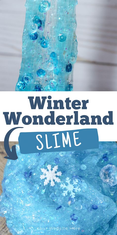 Bring some fun in your home with this Winter Wonderland Slime recipe! It's easy to make and your kids will enjoy it for hours - perfect for when you're stuck inside on a cold day. Find even more neat slime recipes over at My Joy-Filled Life. #slimerecipe #sensoryplay #funforkids Winter Slime, Slime Recipe Easy, Science Experiments Kids Elementary, Slime Collection, Frozen Crafts, Prek Crafts, School Age Activities, Slime Recipes, Winter Play