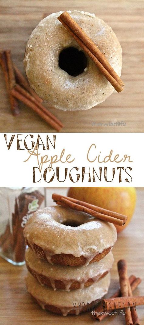 Fall Pastry, Vegan Apple Cider, Healthy Vegan Dessert, Vegan Doughnuts, Cheesecake Vegan, Coconut Dessert, Fall Vegan Recipes, Vegan Donuts, Vegan Apple