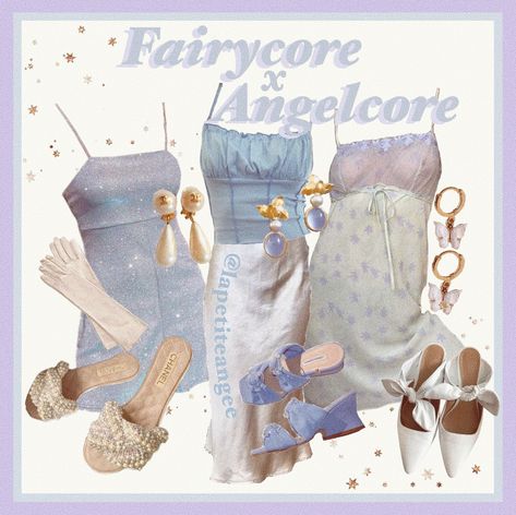 Formerly @lepetitangee on Instagram! Moving everything to Pinterest! Virgo Outfits Aesthetic, Virgo Outfits, Fairy Core Outfits, Angelcore Aesthetic, Mermaid Board, Whimsical Goth, 90’s Outfits, Trilogy Tour, Light Feminine