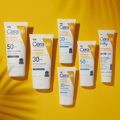 CeraVe on Twitter: "☀️ Featured:  CeraVe Hydrating Sunscreen SPF 50 Body  CeraVe Hydrating Sunscreen SPF 30 Body  CeraVe Hydrating Sunscreen SPF 50 Face  CeraVe Hydrating Sunscreen SPF 30 Face  CeraVe Hydrating Sunscreen SPF 30 Face Sheer Tint CeraVe Baby Hydrating Sunscreen Lotion SPF 45… https://t.co/82C58AENYU" Cerave Sunscreen Face, Cera Ve Sunscreen, Cerave Sunscreen, Spf Face Moisturizer, Dermatologist Recommended Skincare, Spf Face, Green Quotes, Baby Toiletries, Tinted Spf