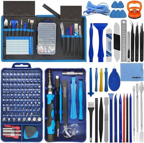 oGoDeal 155 in 1 Precision Screwdriver Set Professional Electronic Repair Tool Kit for Computer, Eyeglasses, iPhone, Laptop, PC, Tablet,PS3,PS4,Xbox,MacBook,Camera,Watch,Toy,Jewelers,Drone (Blue) : Amazon.co.uk: DIY & Tools Pink Tool Set, Electronic Repair, Ipad Computer, Iphone Laptop, Camera Watch, Pc Repair, Laser Welding, Xbox Controller, Computer Repair