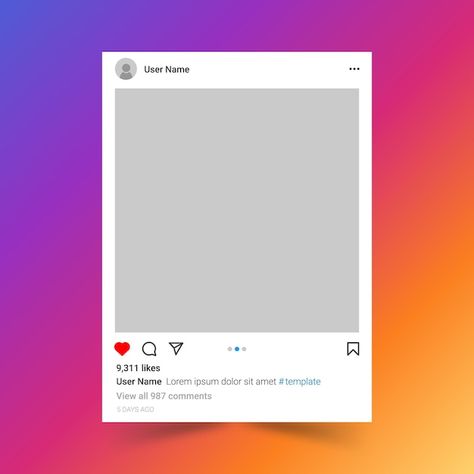 Vector social media instagram post templ... | Premium Vector #Freepik #vector #instagram-square #phone-post #social-media-instagram #instagram Social Media Instagram Feed, Ig Post Template, Homecoming Inspo, Instagram Props, Instagram Square, About Social Media, Sketchbook Art, Insta Posts, Instagram Post Template