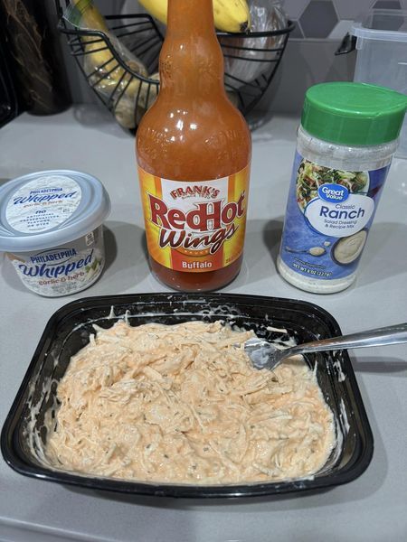 Keto For Beginners Easy High Protein Meals, Franks Red Hot, Low Carb Easy, Chicken Dip, Chicken Dips, Buffalo Chicken Dip, Bariatric Recipes, Ranch Seasoning, Buffalo Wings