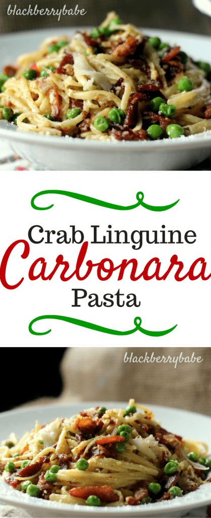 Carbonara Pasta Easy, Crab Pasta Recipes, Linguine Carbonara, Crab Linguine, Crab Pasta, Italian Stallion, Pasta Easy, Crab Dishes, Pasta Meals