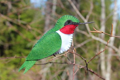 Susan’s Bird Patterns | Downeast Thunder Farm Felt Hummingbird, Hummingbird Pattern, Felt Birds Ornaments, Hummingbird Ornament, Felt Ornaments Patterns, Farm Christmas, Bird Christmas Ornaments, Felt Christmas Decorations, Felt Ornament