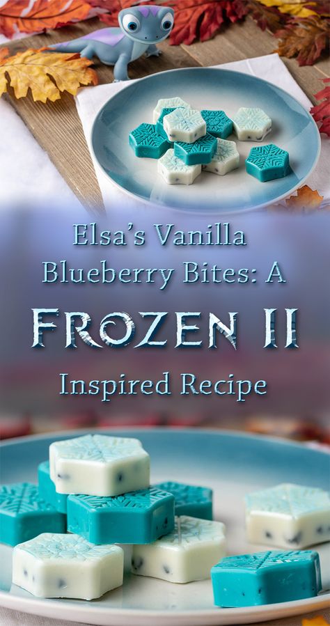 Disney Frozen Recipes, Disney Snacks Diy, Disney Food Recipes, Disneyland Recipes, Blueberry Bites, Disney Movie Night Food, Copycat Food, Dreamy Christmas, Frozen Treats Recipes