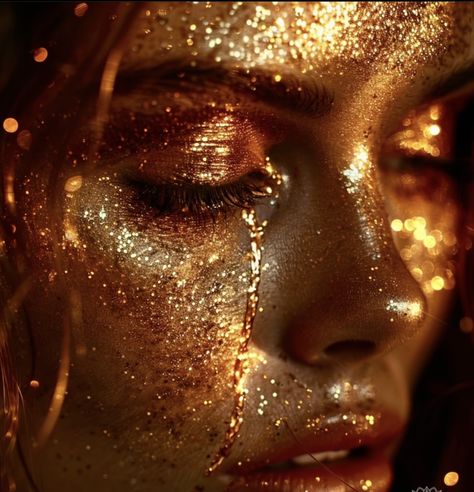 Honey Core Aesthetic, Gold Makeup Aesthetic, Gold Aestethic, Sade Style, Bronze Aesthetic, Ahs Aesthetic, Plated Prisoner, Dnd Tiefling, Golden Queen