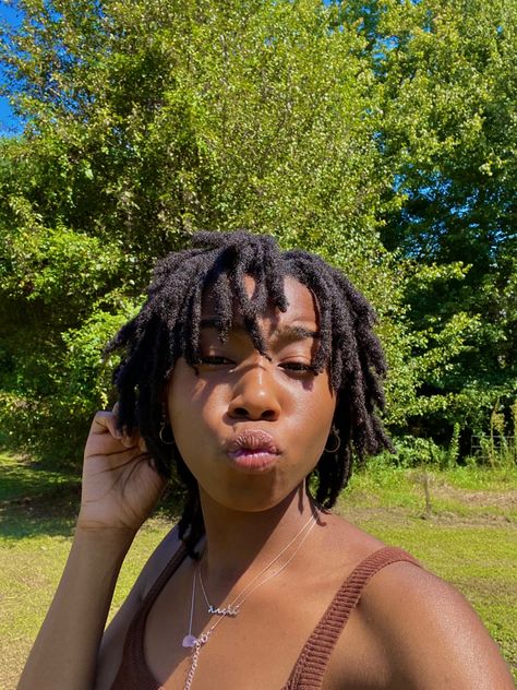 locs with 4c texture 4c Hair Dreadlocks, Locs With 4c Hair, Dreads On 4c Hair, Dreads 4c Hair, Locs Black Women 4c, Starter Locs With Bangs, Short Natural Locs Black Women, 4c Dreadlocks, Short Natural Locs